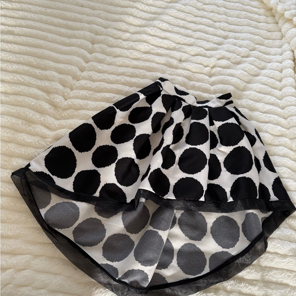 Polka Dot Black and White Skirt